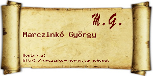 Marczinkó György névjegykártya
