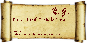 Marczinkó György névjegykártya