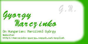 gyorgy marczinko business card
