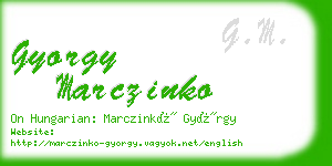 gyorgy marczinko business card